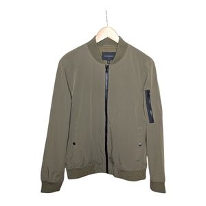 Banana Republic Tech Motion Bomber Jacket Men’s Medium Olive Green
